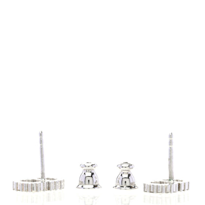 Christian Dior Strass Crystal CD Earrings Silver 3 of 4
