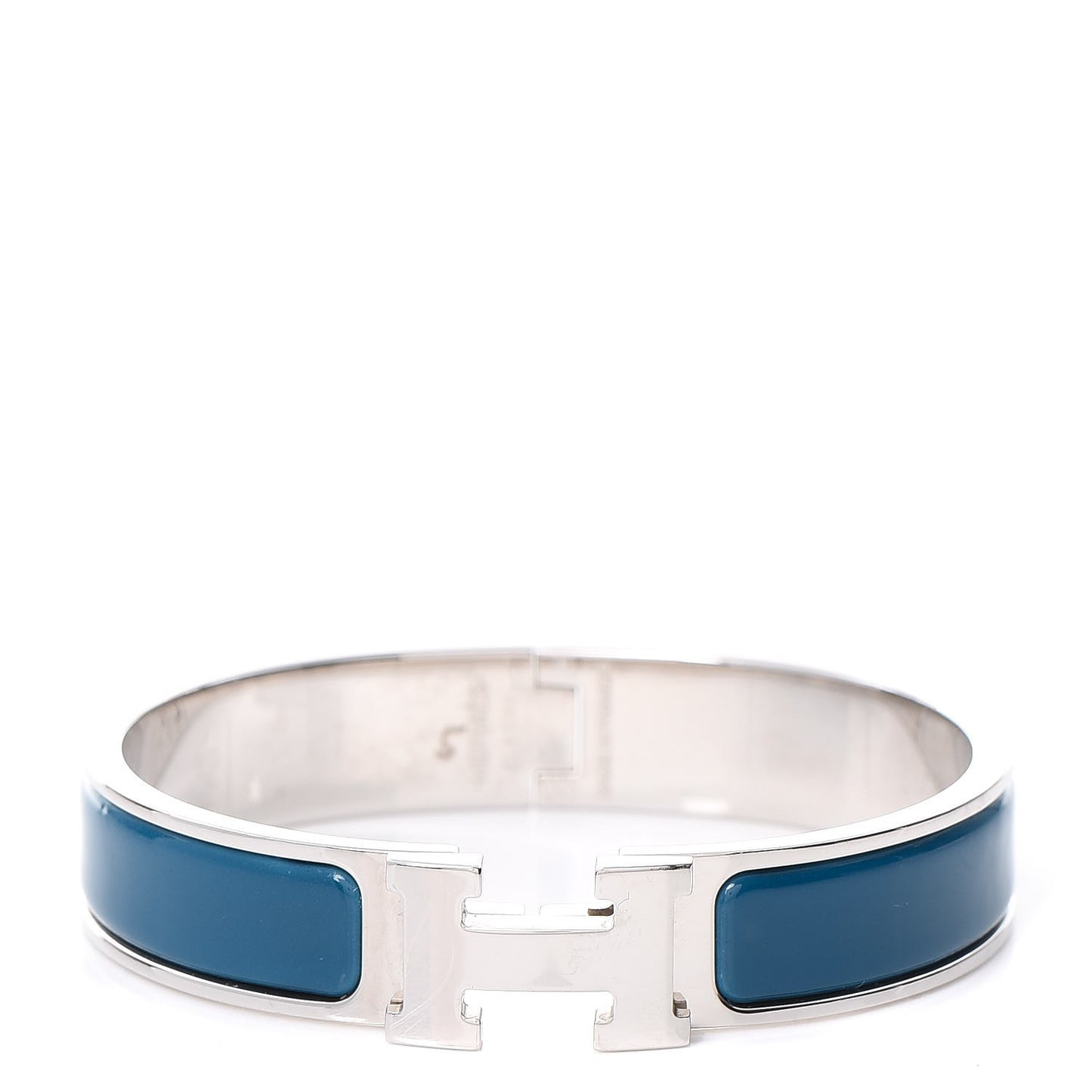 Enamel Narrow Clic Clac H Bracelet PM Bleu Profond
