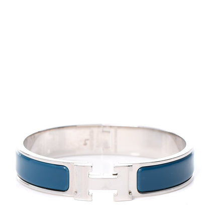 Hermes Enamel Narrow Clic Clac H Bracelet PM Bleu Profond 1 of 4