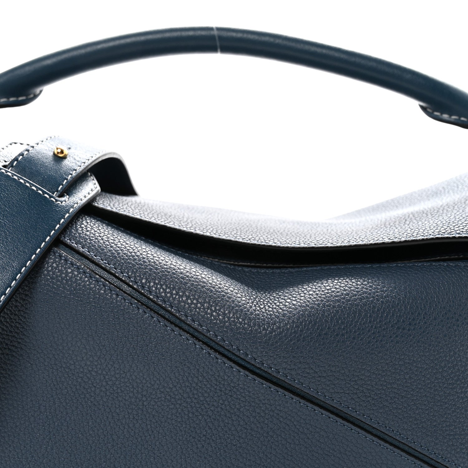 Loewe Calfskin Medium Puzzle Bag Dark Blue 7 of 9
