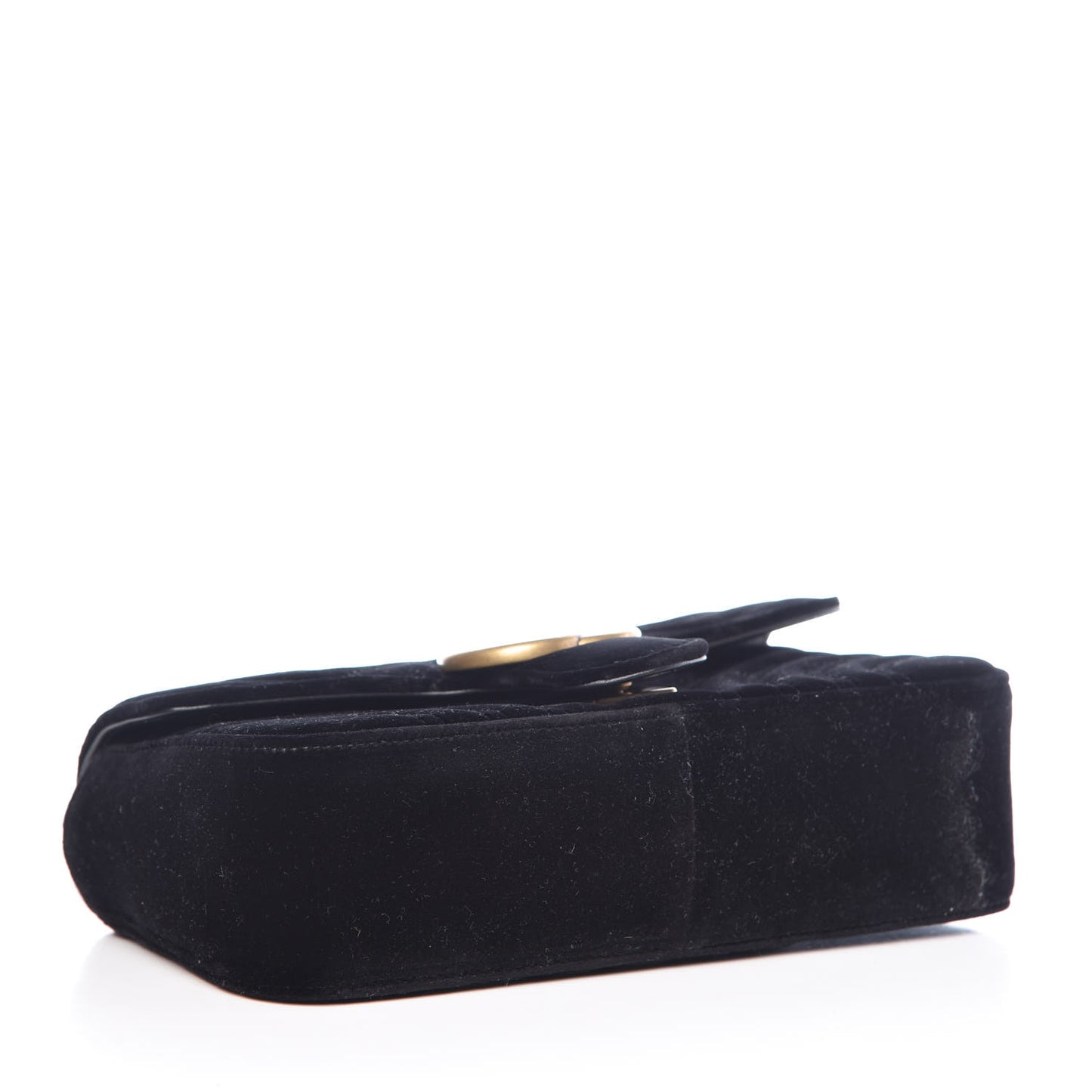 Velvet Matelasse Mini GG Marmont Shoulder Bag Black