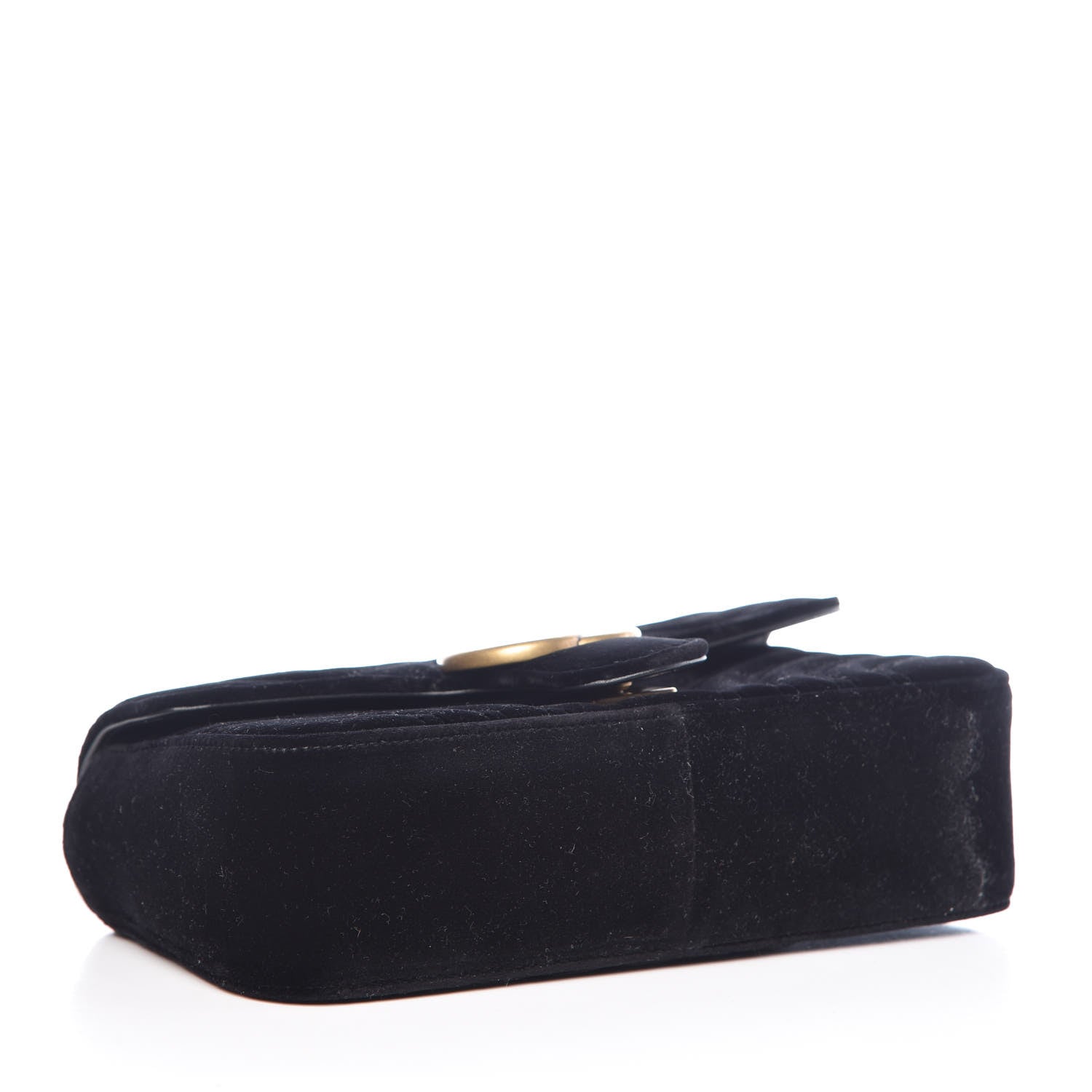Gucci Velvet Matelasse Mini GG Marmont Shoulder Bag Black 4 of 9