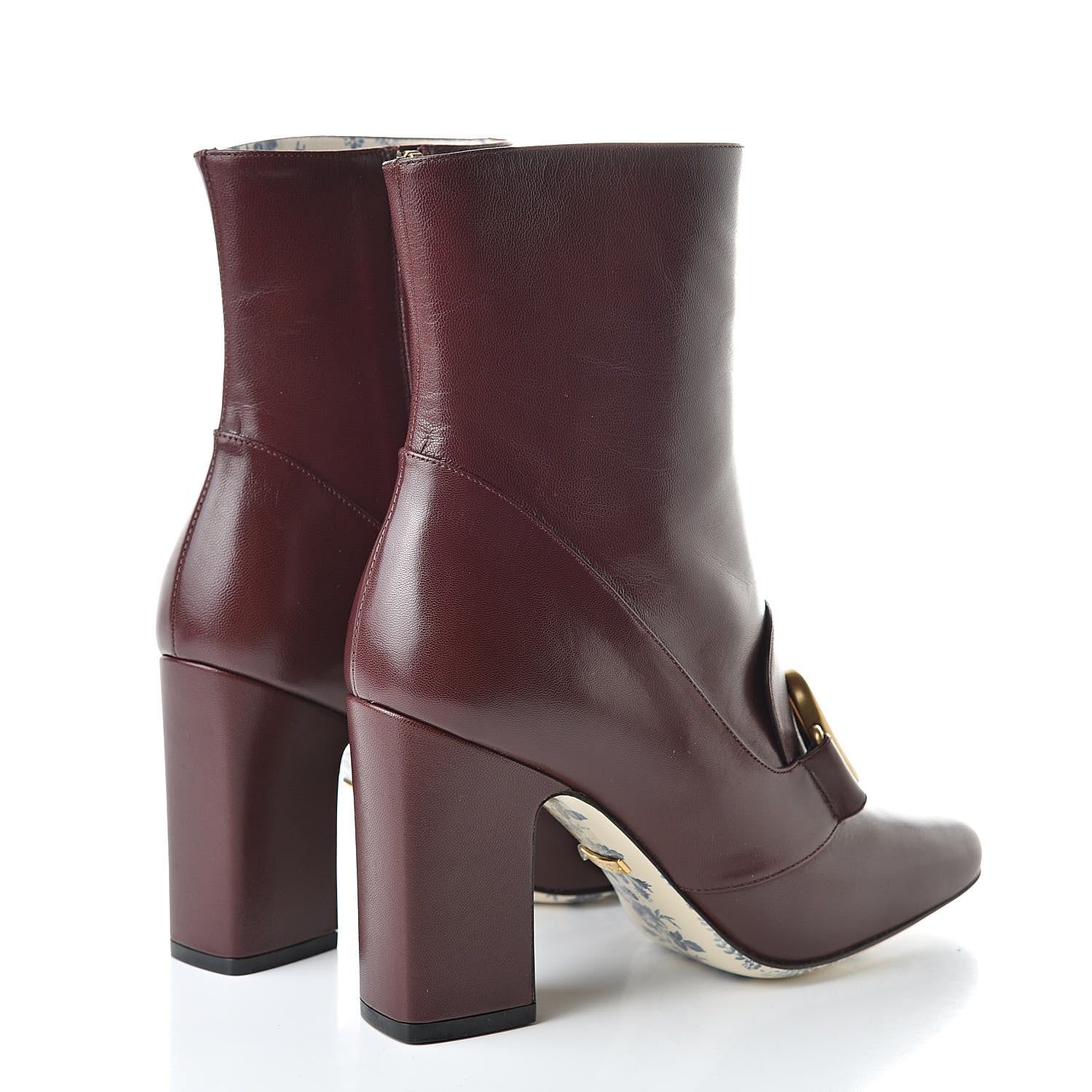 Gucci Malaga Kid GG Victoire 95mm Ankle Boots 36 Vintage Bordeaux 4 of 8