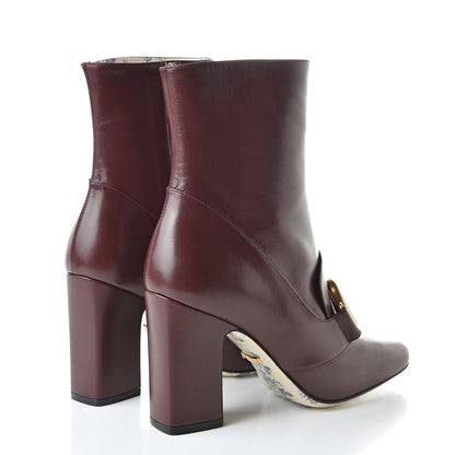 Gucci Malaga Kid GG Victoire 95mm Ankle Boots 36 Vintage Bordeaux 4 of 8
