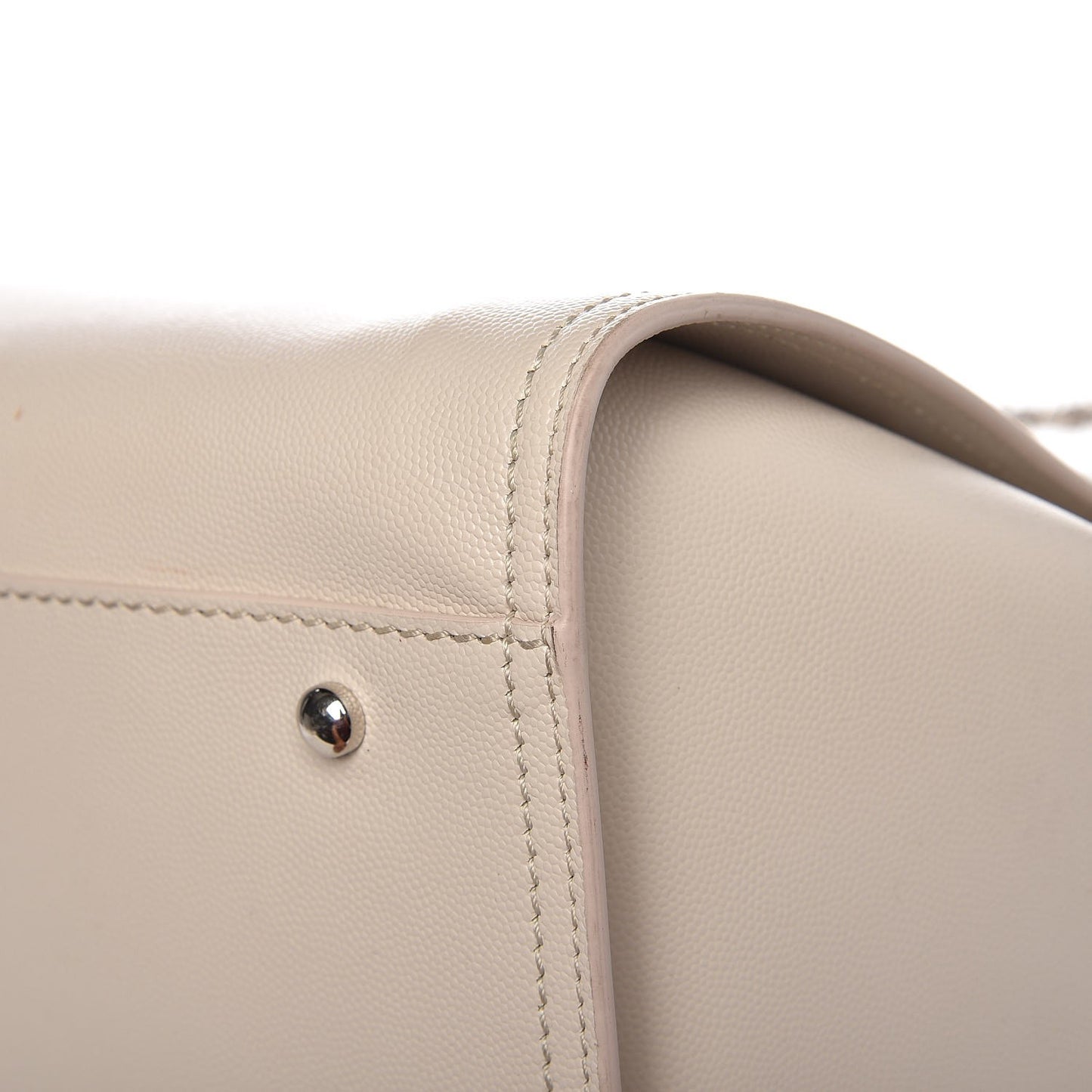 Caviar Large Studded Deauville Tote Beige