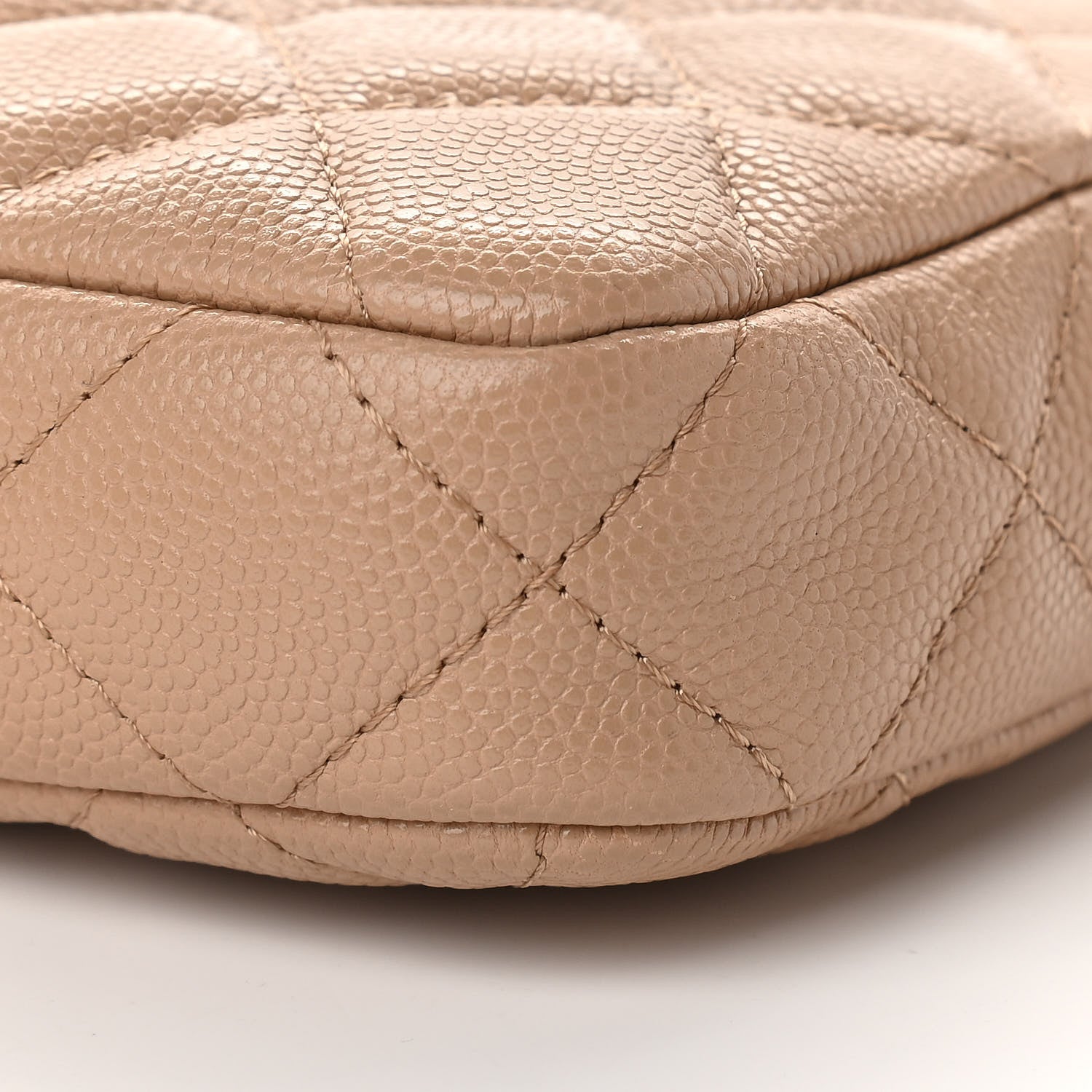 Chanel Caviar Quilted Small Clutch With Chain Beige 13 of 16