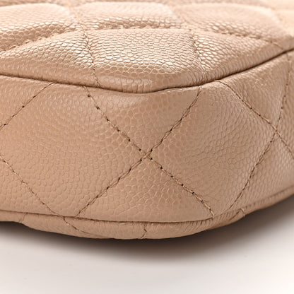 Chanel Caviar Quilted Small Clutch With Chain Beige 13 of 16