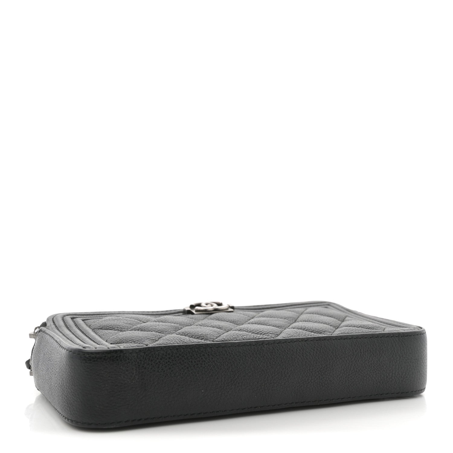 Chanel Caviar Quilted Small Boy Clutch With Chain Black 4 of 12