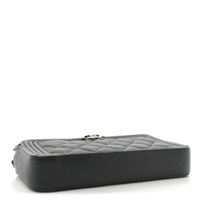 Chanel Caviar Quilted Small Boy Clutch With Chain Black 4 of 12