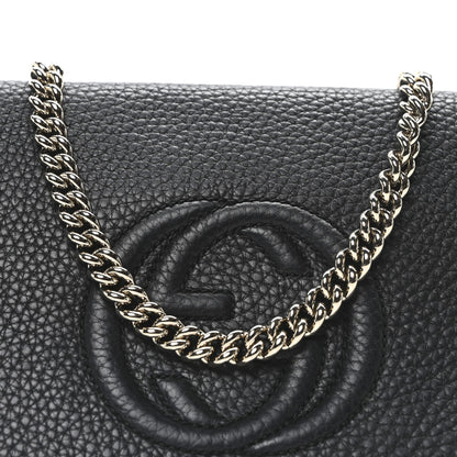 Gucci Pebbled Calfskin Medium Soho Flap Crossbody Black 8 of 10