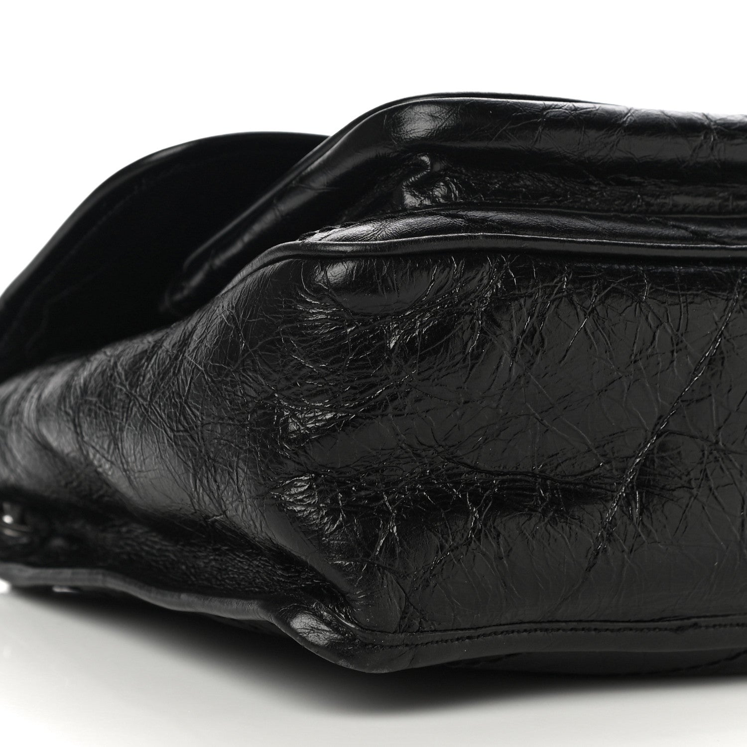 Saint Laurent Crinkled Calfskin Matelasse Monogram Medium Niki Chain Satchel Black 7 of 15