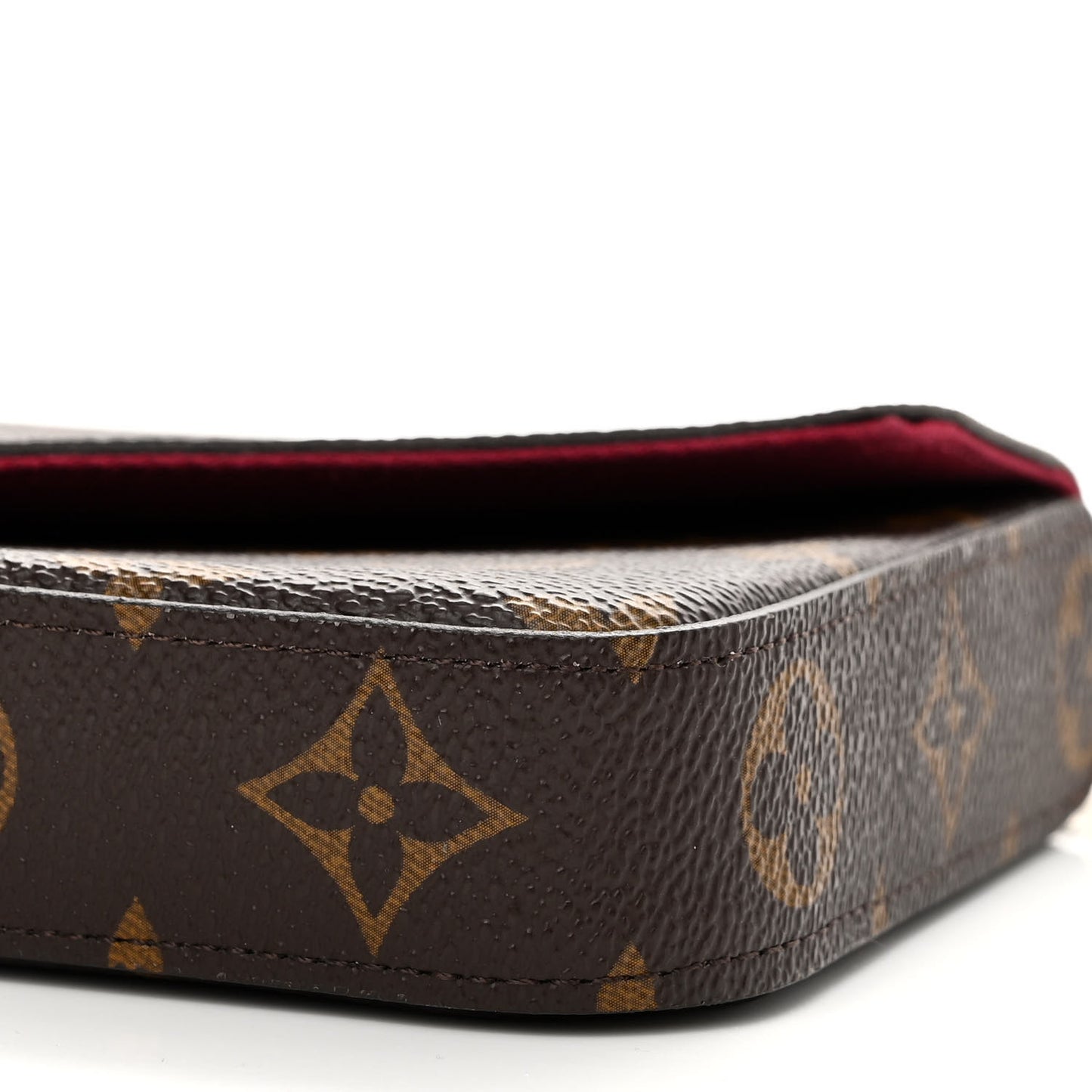 Monogram Pochette Felicie Chain Wallet Fuchsia