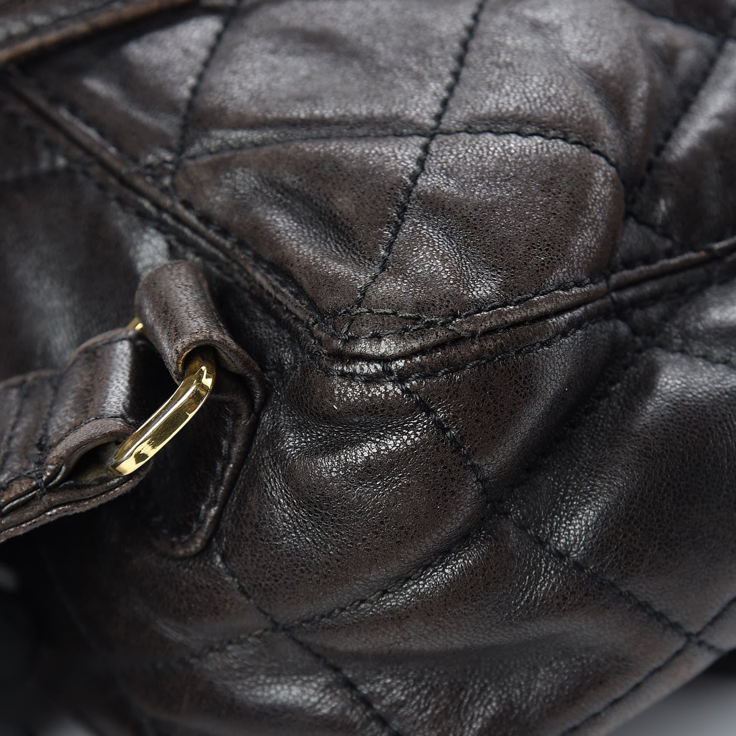 Chanel Lambskin Quilted Backpack Brown 19 of 20