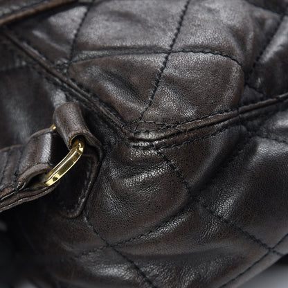 Chanel Lambskin Quilted Backpack Brown 19 of 20