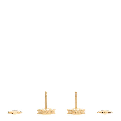 Van Cleef & Arpels 18K Yellow Gold Mother of Pearl Sweet Alhambra Earrings 3 of 5