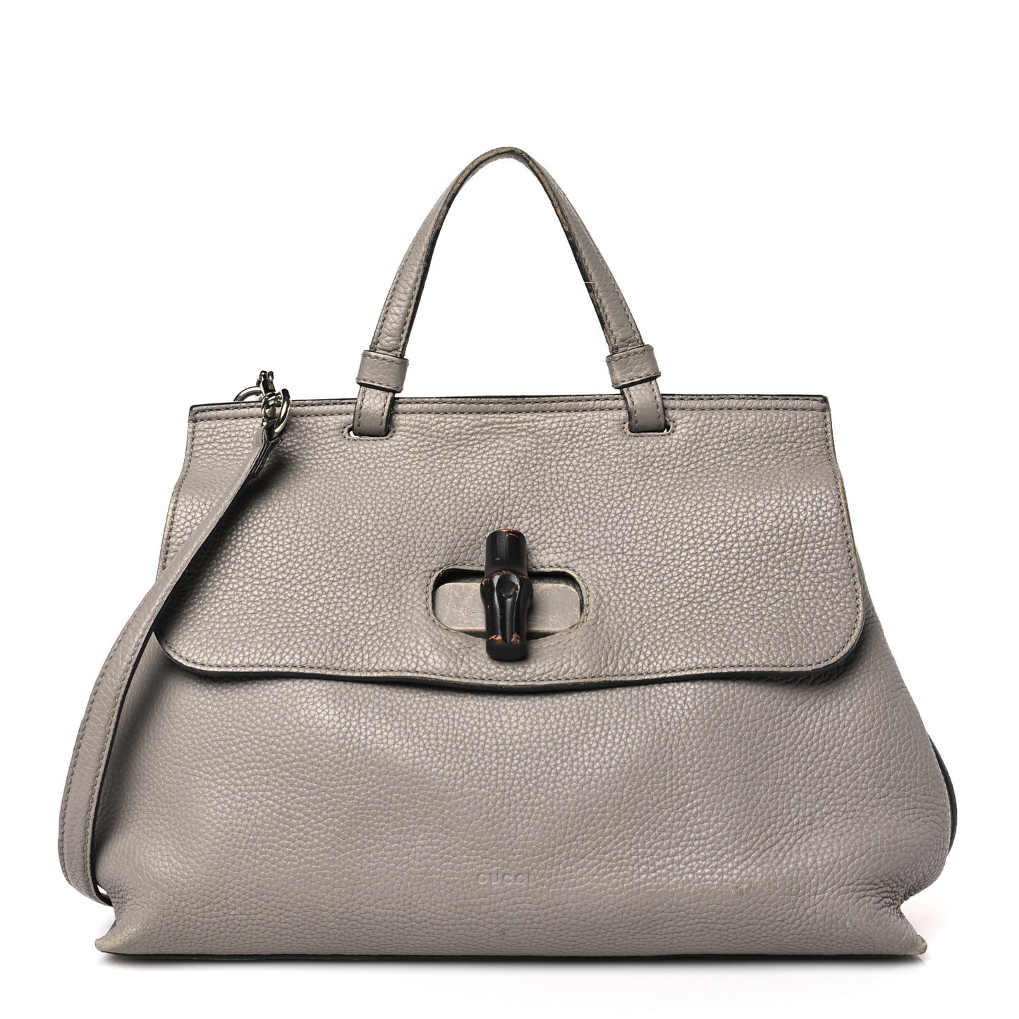 Cellarius Calfskin Medium Bamboo Daily Top Handle Bag Storm Grey
