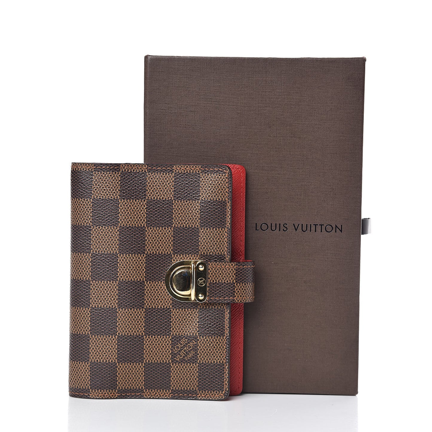 Damier Ebene Koala Small Ring Agenda Cover Red