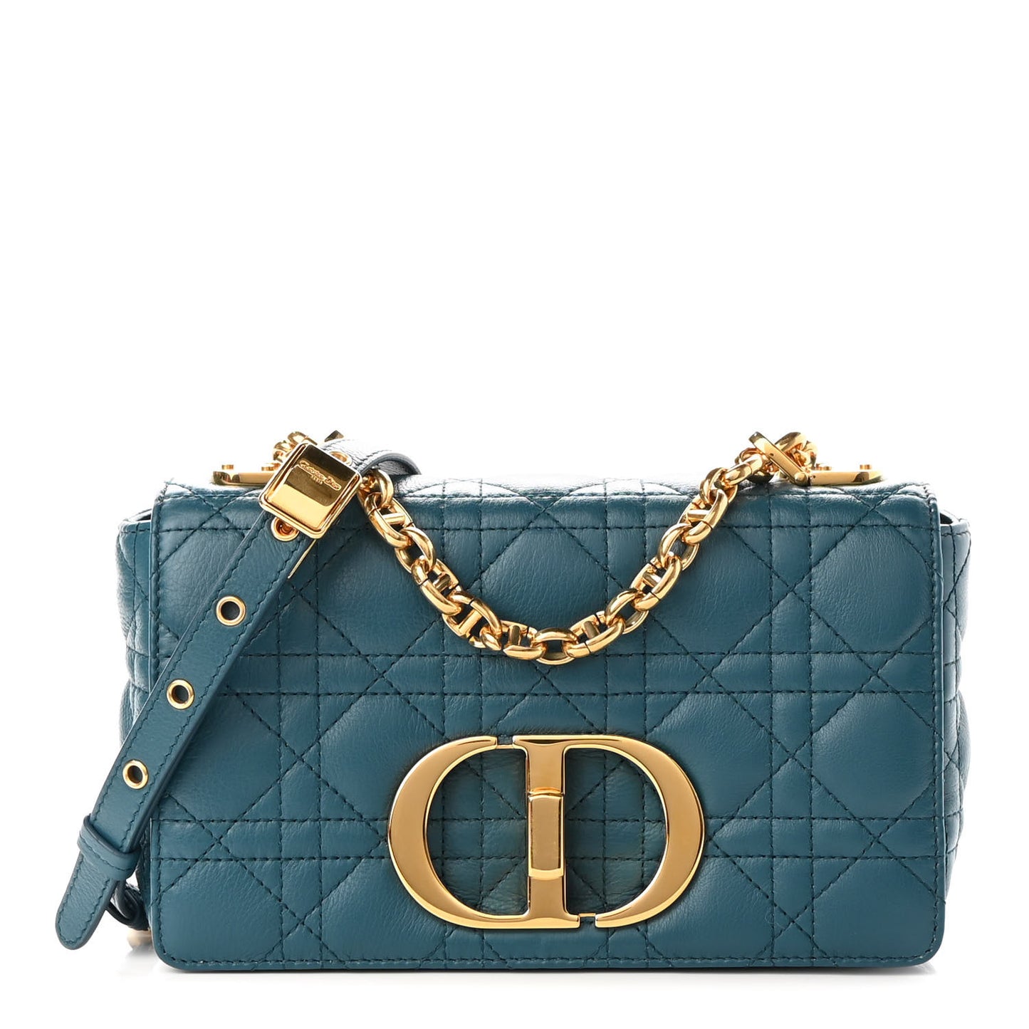 Lambskin Cannage Small Caro Bag Deep Ocean