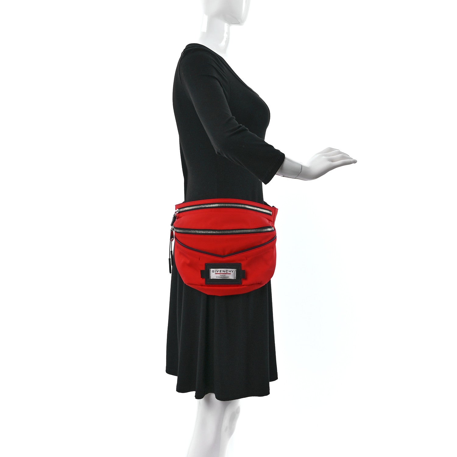 Givenchy Nylon Downtown Bum Bag Red Black 2 of 9