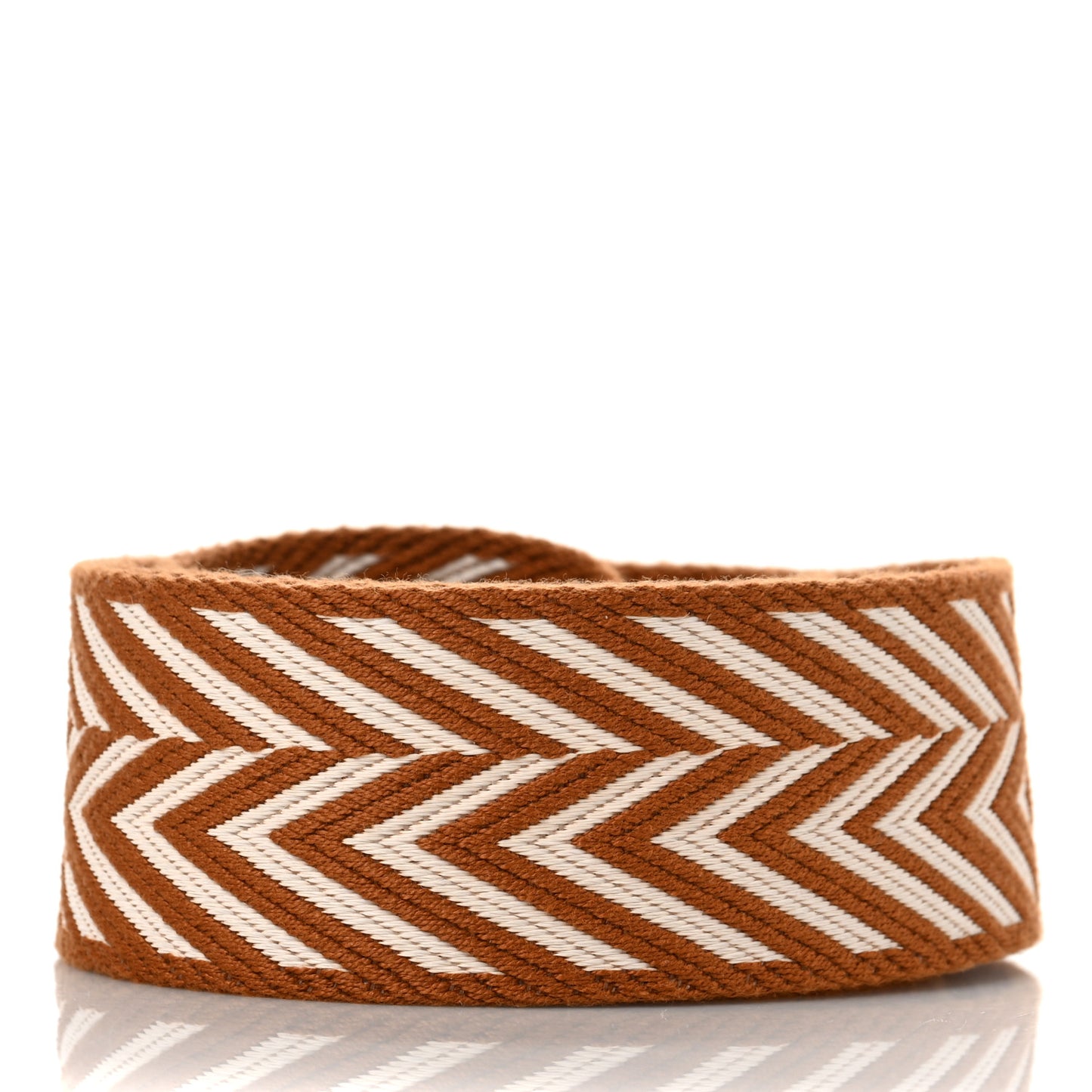 Toile Swift 50mm Sangle ZigZag Shoulder Strap Gold White