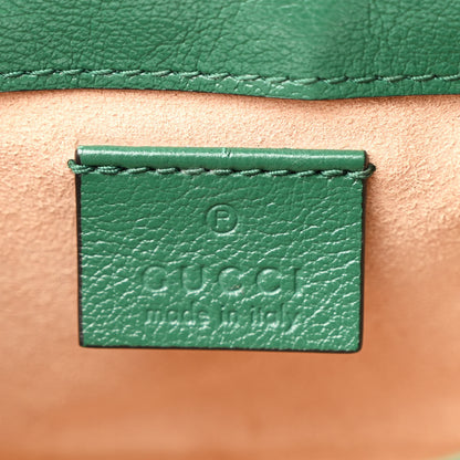 Gucci Azalea Calfskin Enamel Matelasse Diagonal Super Mini Torchon GG Marmont Shoulder Bag New Shamarock Emerald 6 of 10