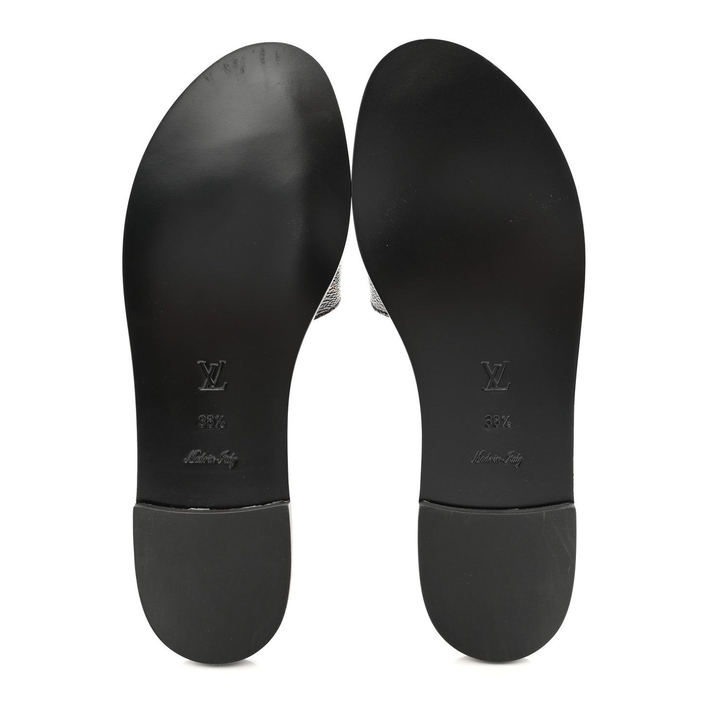Patent Monogram Lock It Flat Mules 36.5