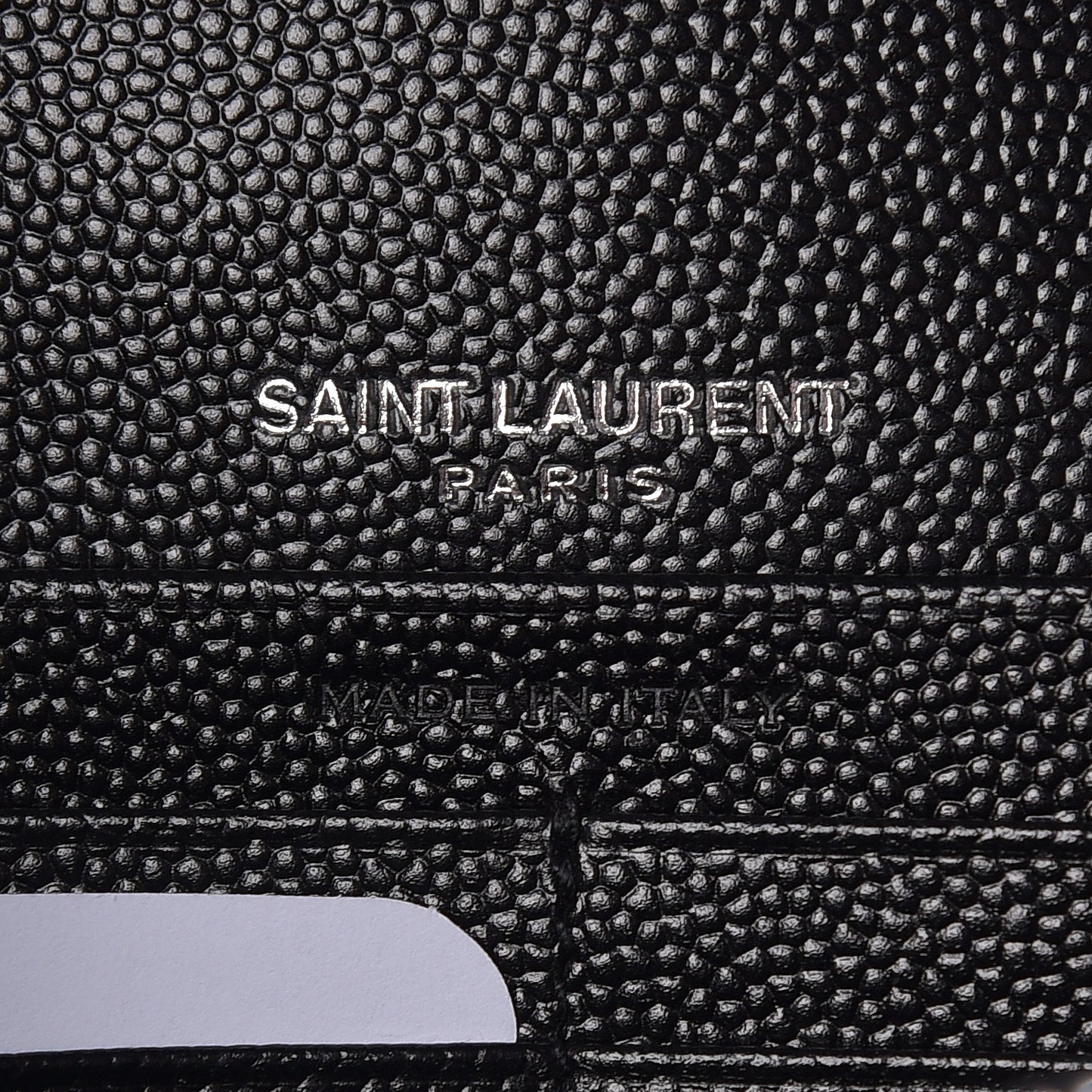 Grain De Poudre Matelasse Chevron Monogram Chain Wallet Black