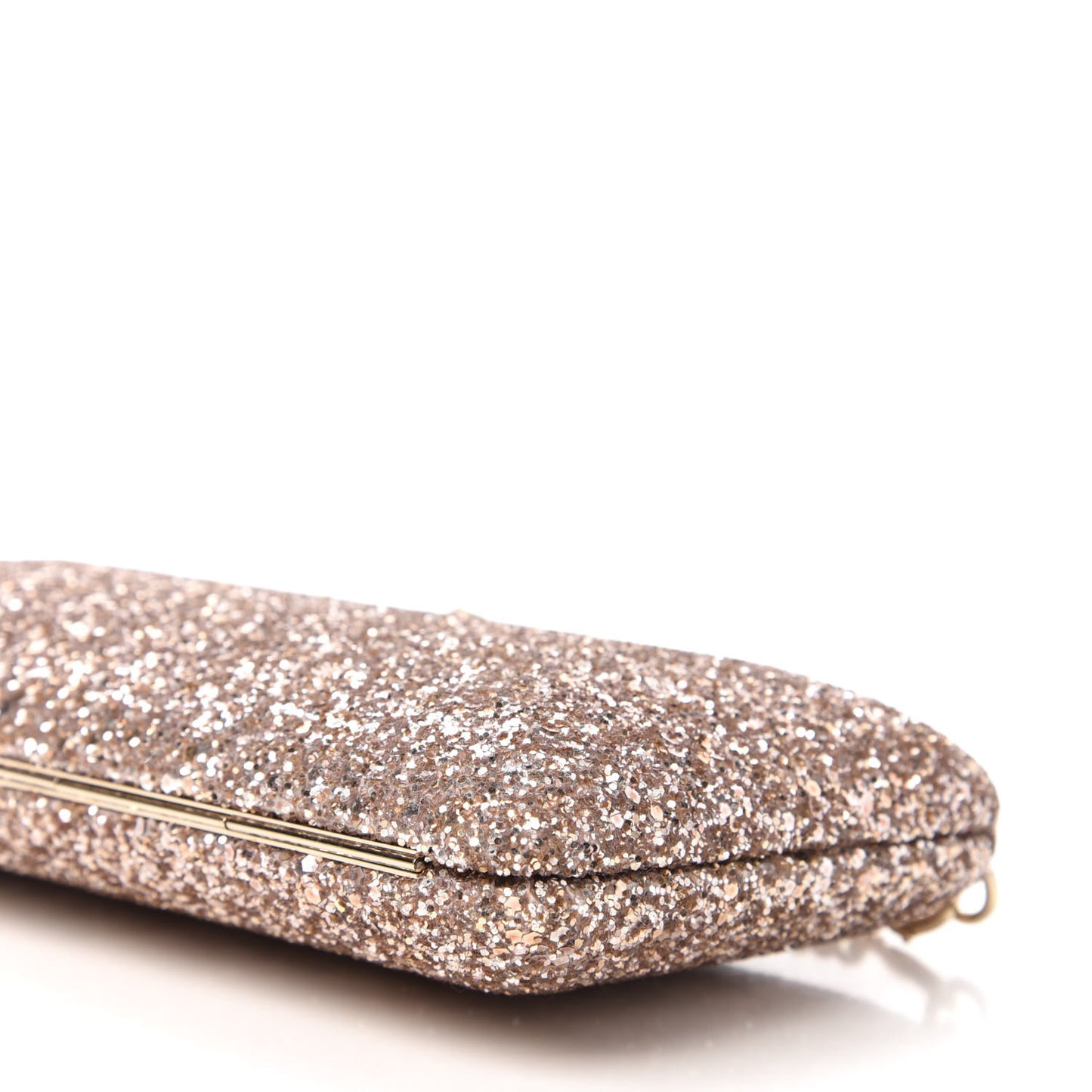 Coarse Glitter Ellipse Clutch Ballet Pink