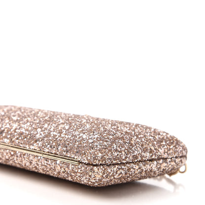 Jimmy Choo Coarse Glitter Ellipse Clutch Ballet Pink 7 of 11
