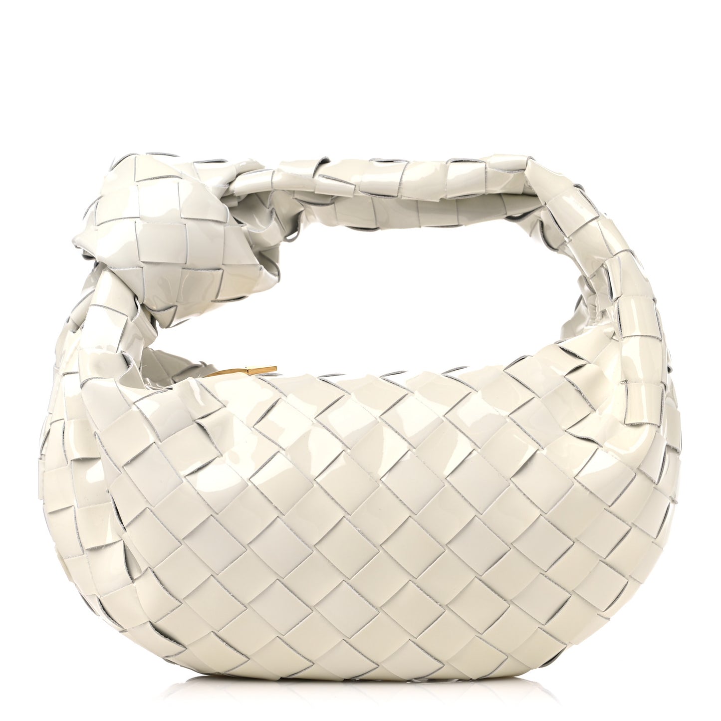 Patent Nappa Intrecciato Mini Jodie White