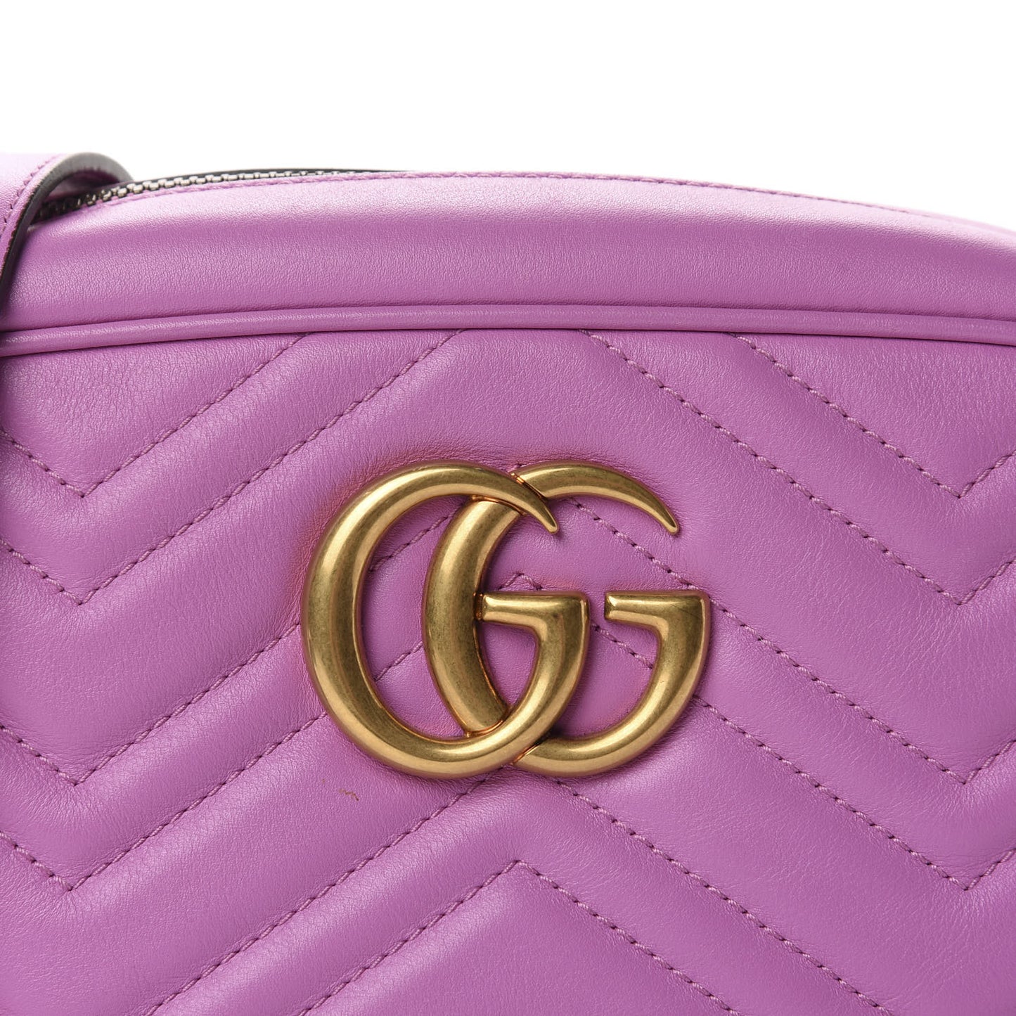 Calfskin Matelasse Small GG Marmont Chain Shoulder Bag Candy Mousse