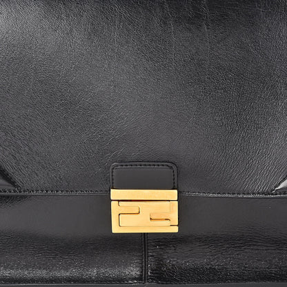 Fendi Agnello Old Shine Large Kan U Shoulder Bag Black 7 of 12