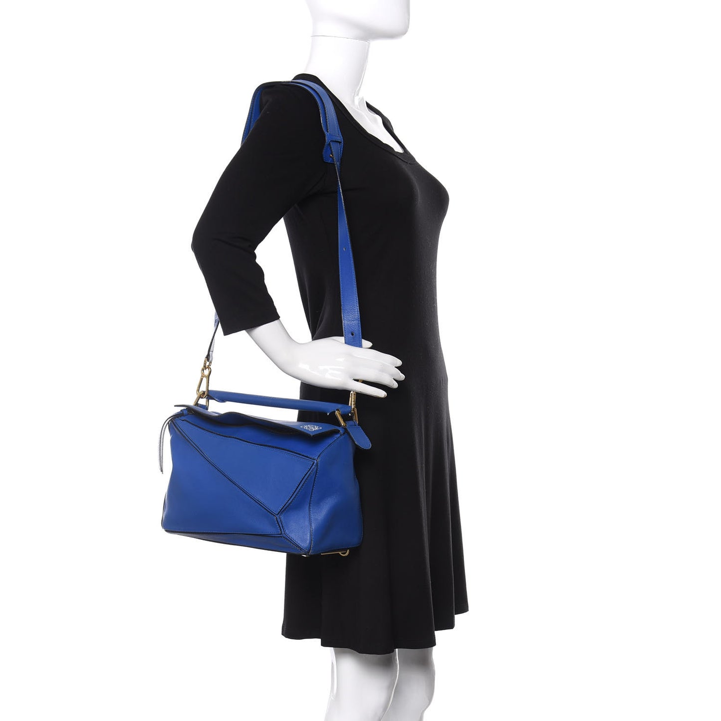 Calfskin Medium Puzzle Bag Electric Blue