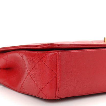 Chanel Sheepskin Quilted Medium Vintage Mademoiselle Flap Red 9 of 10