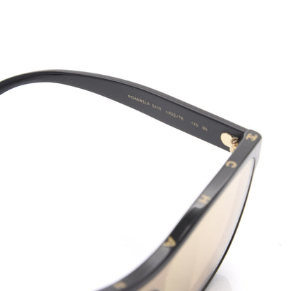 Chanel Acetate Logo Shield Sunglasses 5418 Black 4 of 7