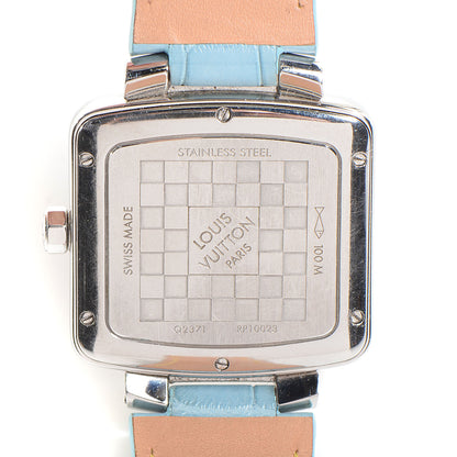 Louis Vuitton Stainless Steel Alligator 33mm Speedy Quartz Watch Blue 3 of 7