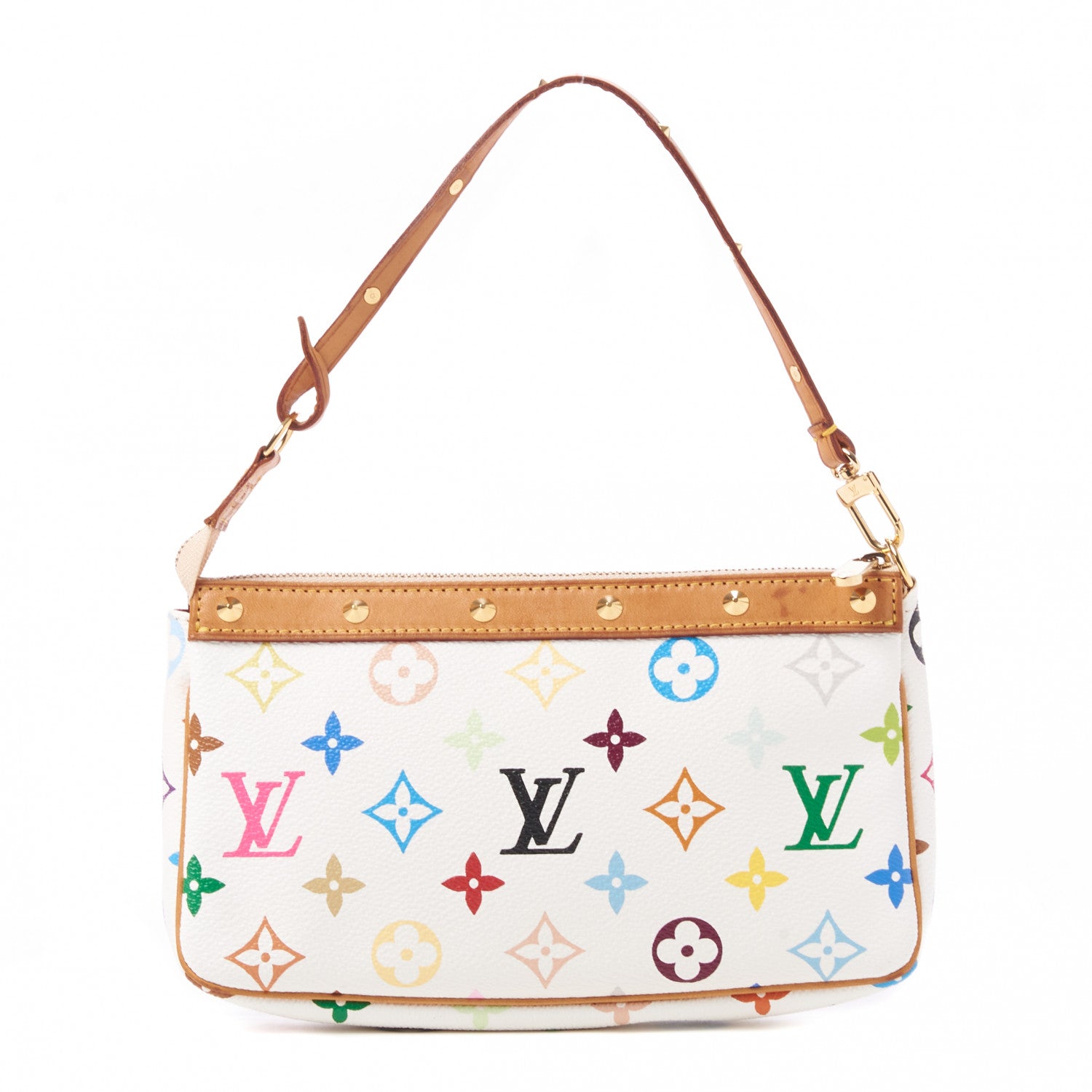 Louis Vuitton Monogram Multicolor Pochette Accessories White 1 of 8