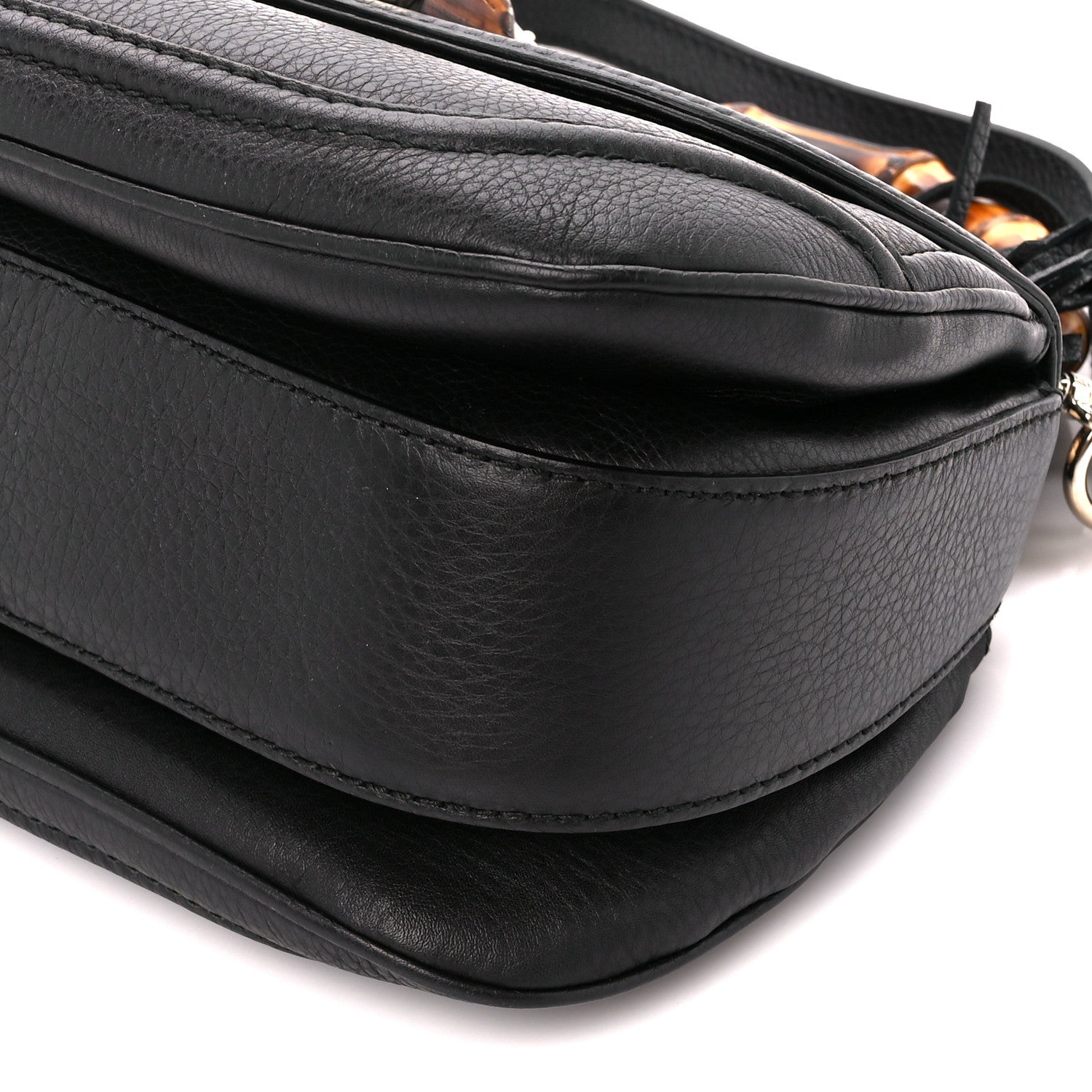 Gucci Calfskin Medium New Bamboo Top Handle Bag Black 15 of 15