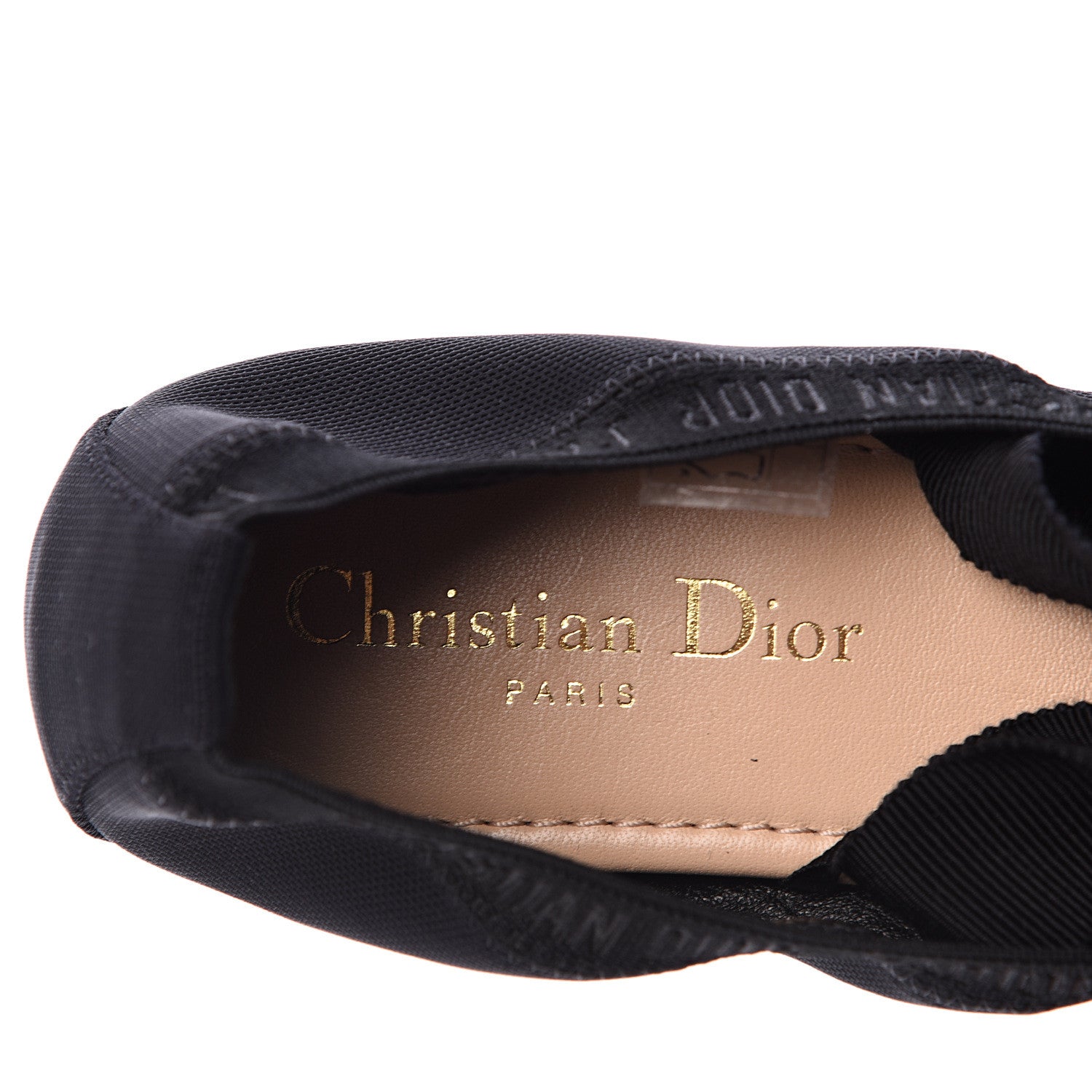 Christian Dior Micro Mesh Academy Lace-Up Ballerina Flats 36.5 Black 7 of 7
