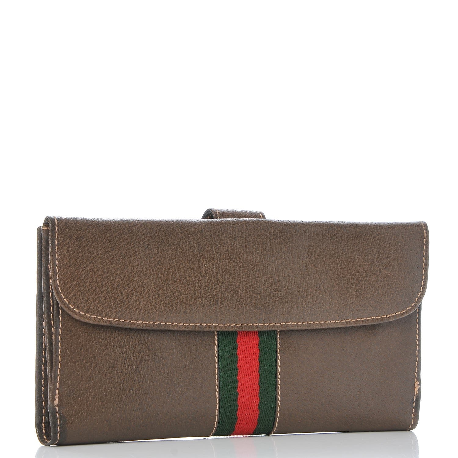 Gucci Calfskin Web Wallet Brown 3 of 14