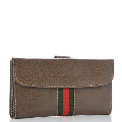 Gucci Calfskin Web Wallet Brown 3 of 14