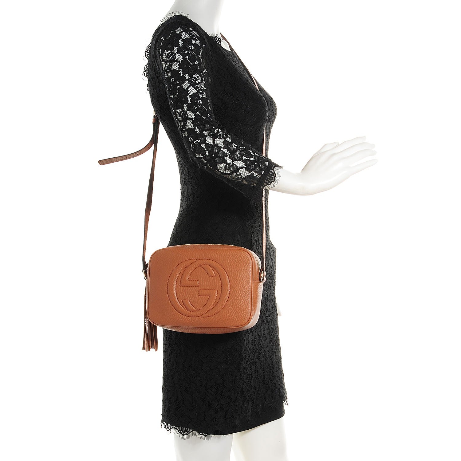 Gucci Pebbled Calfskin Small Soho Disco Bag Moka 2 of 7