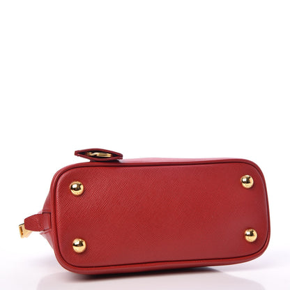 Prada Saffiano Lux Mini Promenade Tote Fuoco 4 of 9