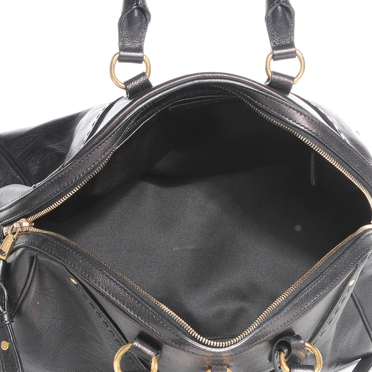 Leather Large Muse Bowler Black