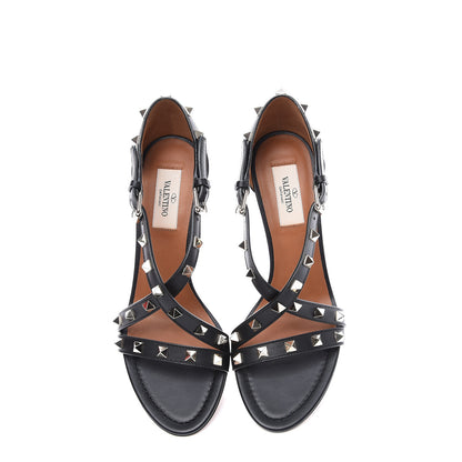 Valentino Garavani Nappa Rockstud Crisscross 70mm Sandals 37 Black 5 of 11