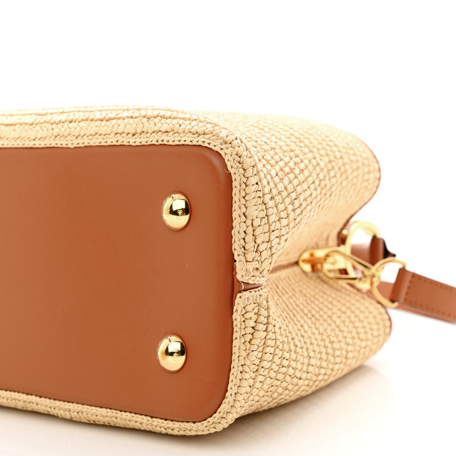 Louis Vuitton Raffia Capucines MM Caramel Ecru 9 of 9