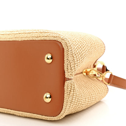 Louis Vuitton Raffia Capucines MM Caramel Ecru 9 of 9