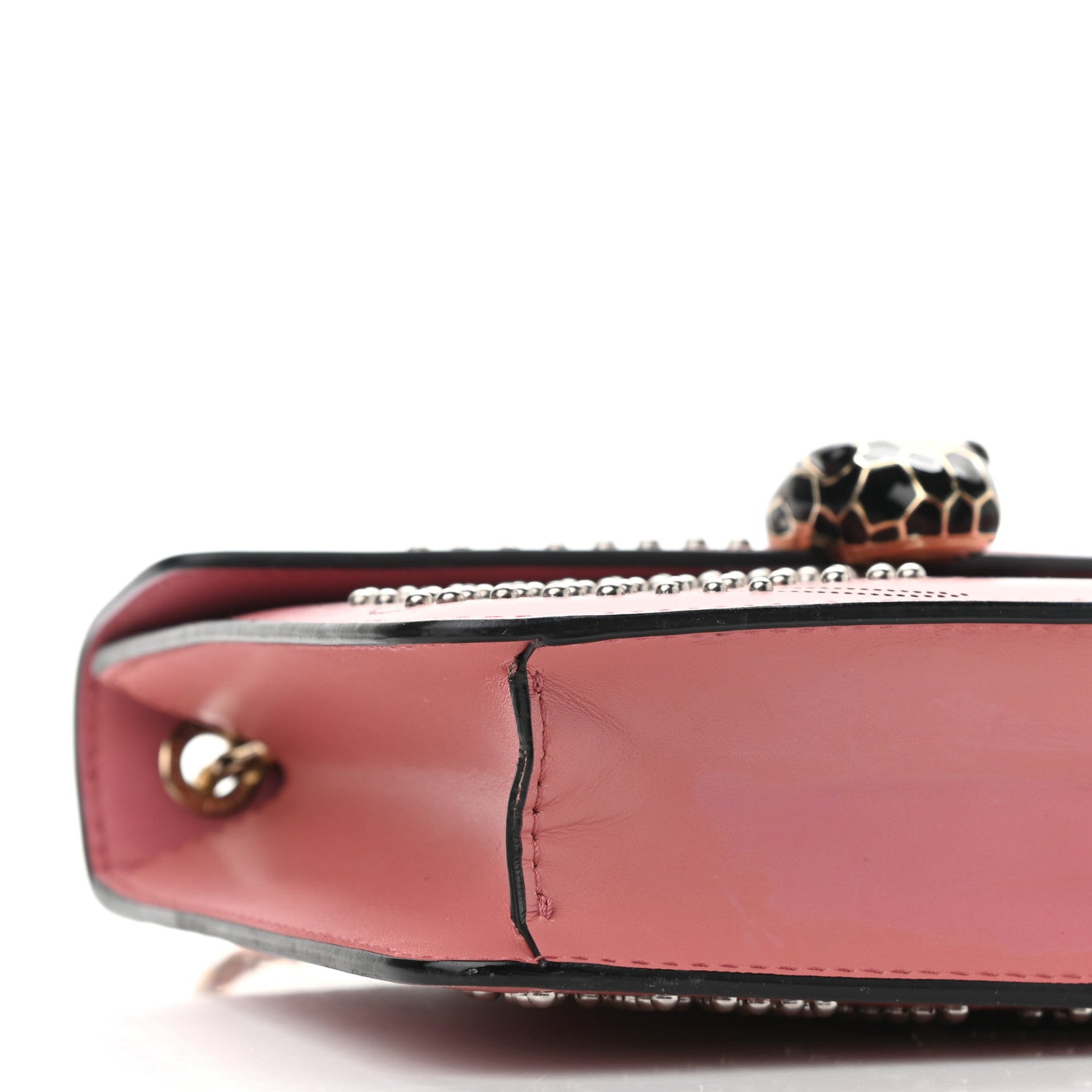 Bulgari Nappa Embellished Serpenti Forever Crossbody Pink 10 of 11