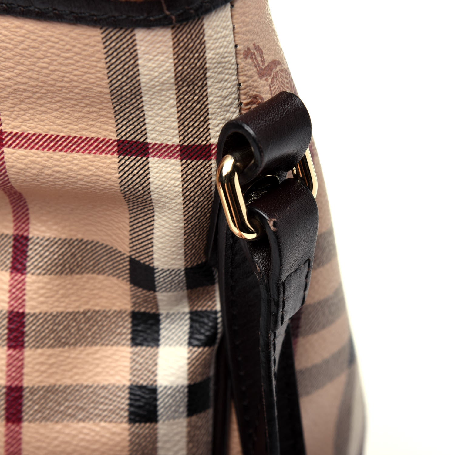 Burberry Haymarket Check Small Canterbury Tote Chocolate 18 of 19