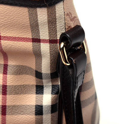 Burberry Haymarket Check Small Canterbury Tote Chocolate 18 of 19